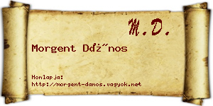 Morgent Dános névjegykártya